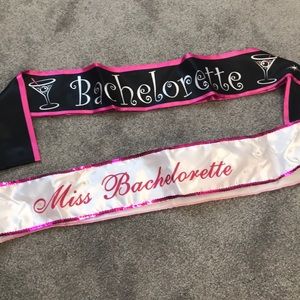 Bachelorette sashes, necklace and crown